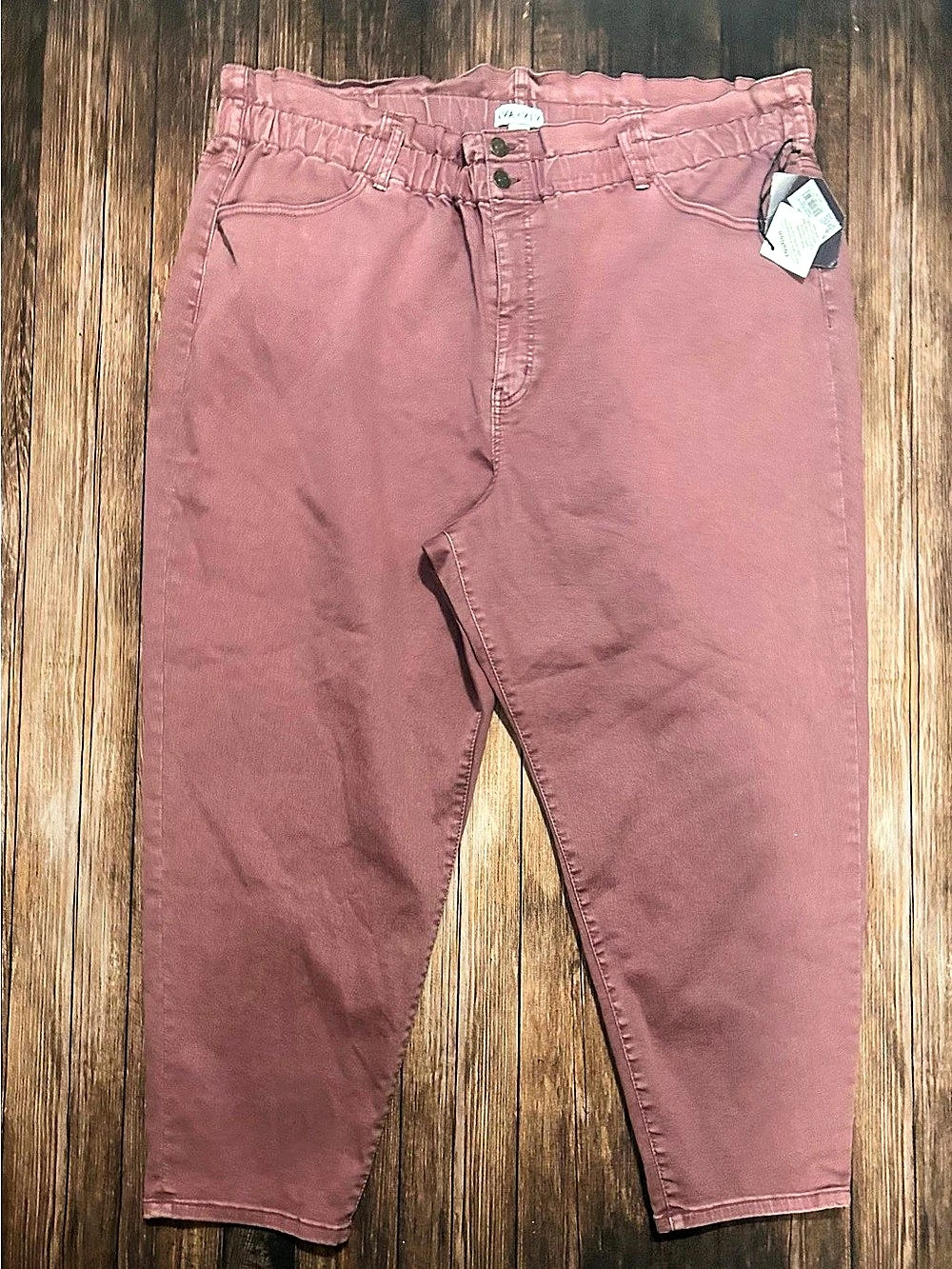 AVA & VIV Cropped Pants in Pink Size 26W NWT